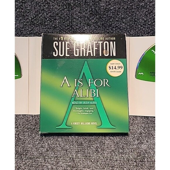 A Is For Alibi (A Kinsey Millhone Novel) - Audio CD By Grafton, Sue - VERY GOOD - Picture 1 of 4